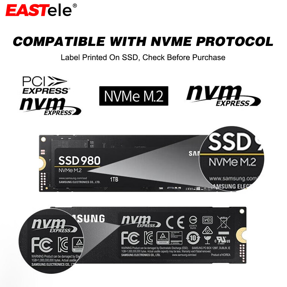 UGREEN M.2 NVMe SSD Enclosure USB3.2 Type-C Mobile Storage Case For Laptop Macbook Pro Air iPhone iPad Android Tablet