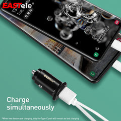 Dual USB+Type-C Fast Car Charger Adapter PD3.0 QC3.0