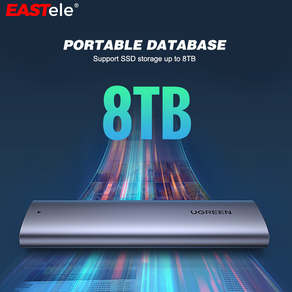 UGREEN M.2 NVMe SSD Enclosure USB3.2 Type-C Mobile Storage Case For Laptop Macbook Pro Air iPhone iPad Android Tablet