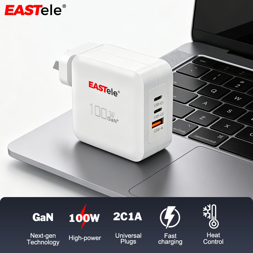 EASTele 100W USB Type-C Fast Wall AC Charger Power Adapter