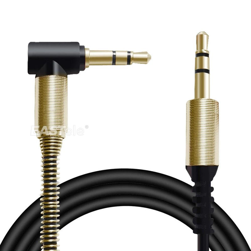 90 Degree 3.5mm Stereo Audio Cord Male-to-Male AUX Cable 1M