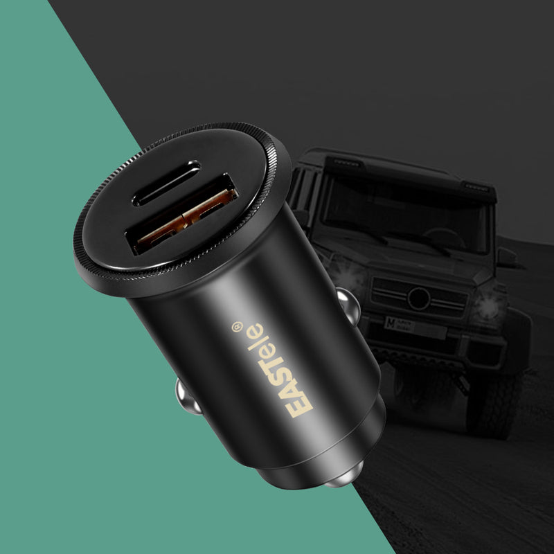 Dual USB+Type-C Fast Car Charger Adapter PD3.0 QC3.0
